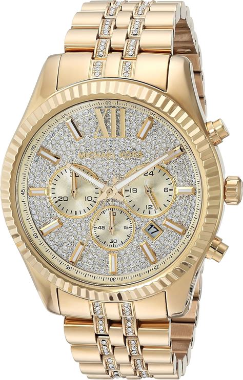 all gold michael kors watch men's|michael kors diamond watch men's.